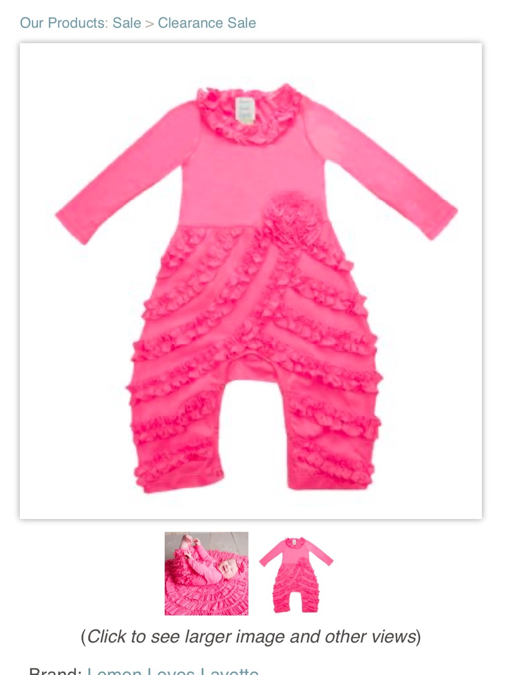 NWT Hot Pink Ruffle Romper